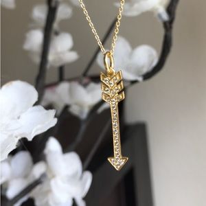 Arrow Necklace 14k vermeil
